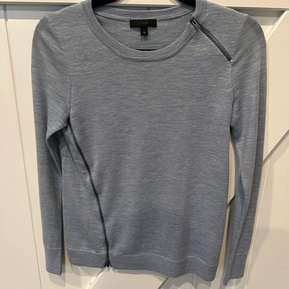 J. Crew Women's Light Blue Crew Neck Sweater